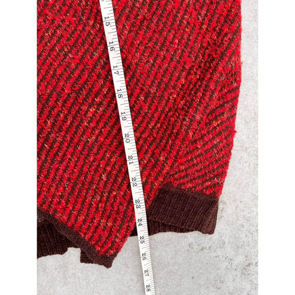 CURIO Patchwork Multicolor Knit Shawl Collar Card… - image 6